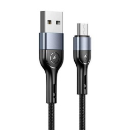 Cable de Datos USB A a Micro USB   U55  1M  Negro  Forrado  SJ450  USAMS
