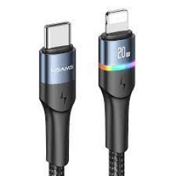 Cable de Datos   USB C a Lightning  PD  1.2M  Negro  U76  SJ538  USAMS