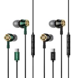 Manos libres stereo   1 2M  Verde Osc.  Tipo C  SJ482 EP-43  USAMS