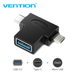 Adaptador OTG Para Android / Negro   CDIB0  Vention