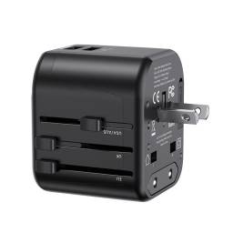 Cargador de viaje T55   10W  2 USB  Negro  CC173  USAMS