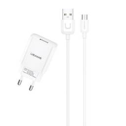 Cargador USB   1 USB  2.1A  Cable microUSB  T21  USAMS