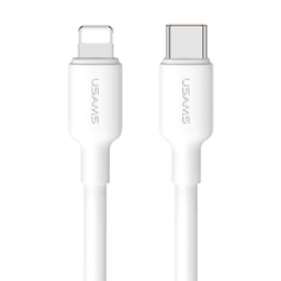 Cable de Datos U84   Tipo C a Lightning  PD 20W  2M  Blanco  SJ611 USAMS