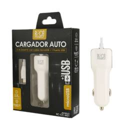 Cargador Inteligente Auto ROCA 3.1A   1 USB  microUSB