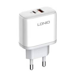 Cargador Pared A2526C   USB C - Tipo C  45W  PD/QC4 +QC3.0  Carga Rpida  Blanco  LDNIO