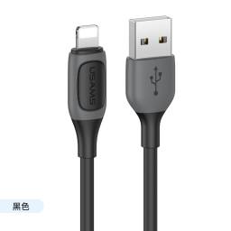 Cable de Datos   Lightning  1M  Negro  2.4A Jelly Serie  SJ595  USAMS