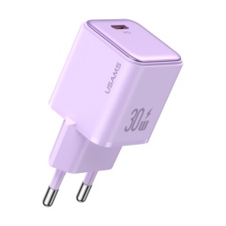 Cargador Pared   30W PD  Carga Rpida  Violeta  CC186  USAMS