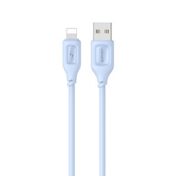 Cable de Datos   USB A a Lightning  2.4A  Azul  SJ618  USAMS