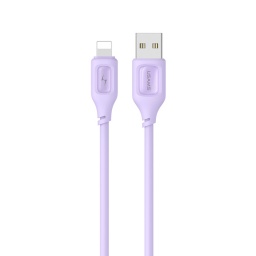 Cable de Datos   USB A a Lightning  2.4A  Lila  SJ618  USAMS