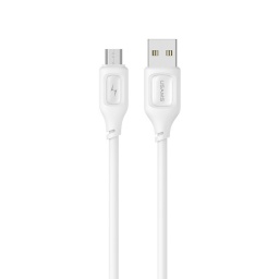 Cable de Datos   USB A a Micro USB  Blanco  SJ620  USAMS