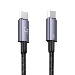 Cable de Datos Aluminio SJ661   USB C a USB C  60W  1.2M  Carga R�pida  USAMS