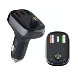 Cargador Auto C704Q   USB C a Lightning  43W PD+AUTO-ID+QC4.0  Bluetooth  FM  Pantalla LED  Negro  LDNIO