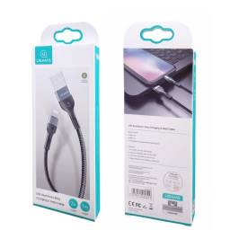 Set de Cable de Datos U55   Lightning  30 Unidades  1M  Negro  Forrado  SJ448  USAMS