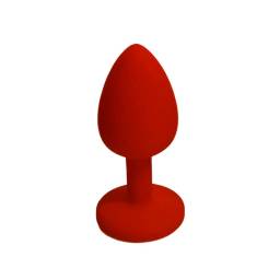 Plug Anal Mediano Joya Silicona   Rojo  YS-BE221 Adulto