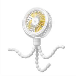 Ventilador Porttil para Cochecito de Beb o Escritorio   C/Luz  2000mAh  Blanco  ZB289 USAMS
