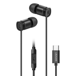 Manos Libres Stereo Mini Tipo C   1.2 M  EP-46  Negro  SJ576  USAMS