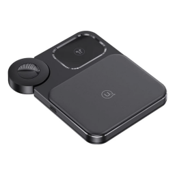 Cargador Inalmbrico 15W  3 en 1  Carga Rpida  Negro  CD190  USAMS