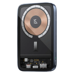 Power Bank Magntico 10000mAh   Carga Inalmbrica  PD20W+QC3.0  Aluminio Transparente  Bidireccional  CD184 USAMS