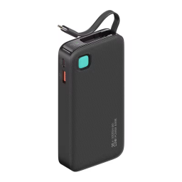 Power Bank 10000mAh   Cable Retrctil  Tipo C  Negro  CD224 USAMS