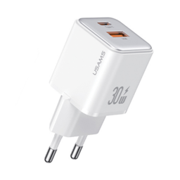Cargador Pared   30W PD+ Q3.0  Carga Rpida  Blanco  CC189  USAMS