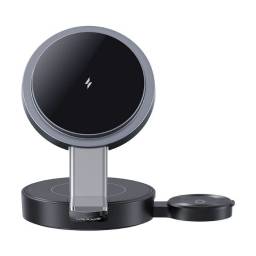 Cargador Inalmbrico 15W  3 en 1  Carga Rpida  Negro  CD234  USAMS