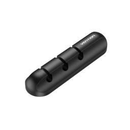 Organizador de Cables para Escritorio   p/3 Cables  Negro  KBTB0  Vention