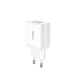 Cargador USB   2 USB  2.1A  Blanco (sin cable) CC090  USAMS