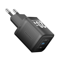 Cargador de Pared USB-C GaN   20W  / Negro  FEPB0-EU  Vention
