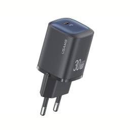 Cargador Pared   30W  GaN  Carga Rpida  Negro  CC251  USAMS