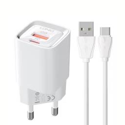 Cargador Pared A2317C   Tipo C  30W  PD/QC3.0  Carga Rpida  Blanco  LDNIO