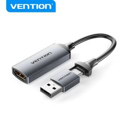 Tarjeta de Captura de Video HDMI-A a USB-CUSB-A   0.1M  Gris  ACWHA  Vention