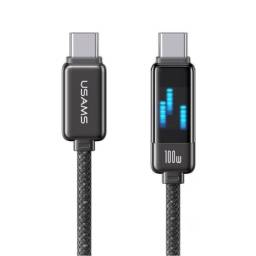 Cable de Datos Meteor Series SJ744   USB C a USB C  100W  1.2M  Gris  USAMS