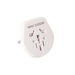 Adaptador Multiformato Ficha Shuko   Blanco  Conatel