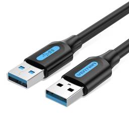 Cable USB-A 3.0   Macho/Macho / 2M / Negro  CONBH  Vention