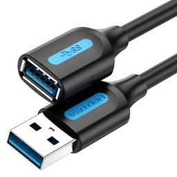 Cable Extensor USB-A 3.0   MachoHembra  2M  Negro  CBHBH  Vention
