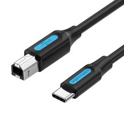 Cable de Impresora USB-C 2.0 a USB-B   Macho/Macho / 2A / 1M  Negro  CQUBF Vention