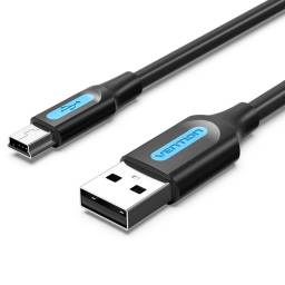 Cable USB-A a Mini USB   Macho/Macho / 1M / Negro  COMBF  Vention