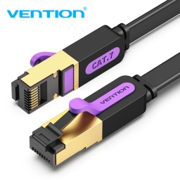 Cable de Red Flat   Cat.7 UTP  8M  Negro  ICABK  Vention